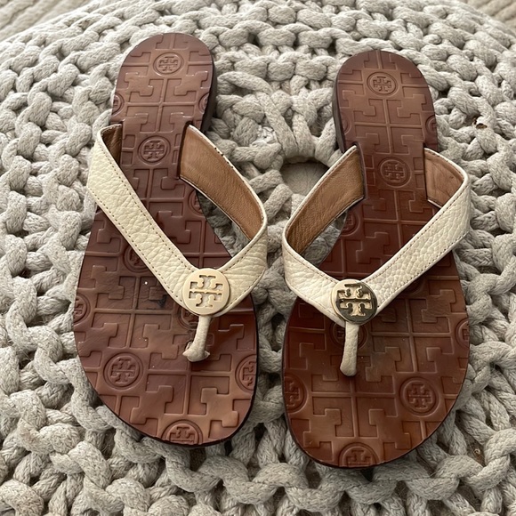 Tory Burch Shoes - Tory Burch leather flip flops